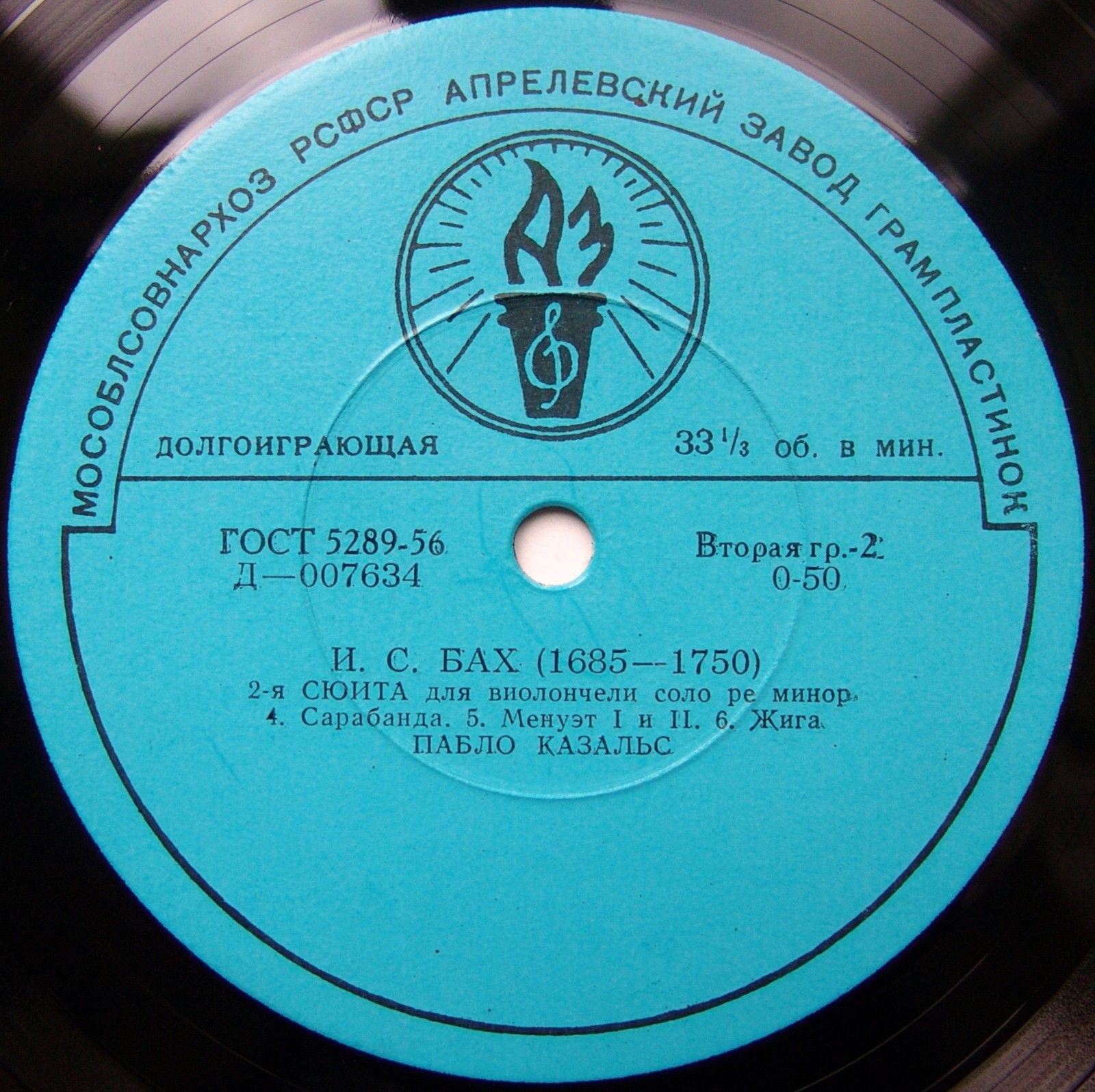 И. С. БАХ: Сюита № 2 для виолончели соло (П. Казальс)