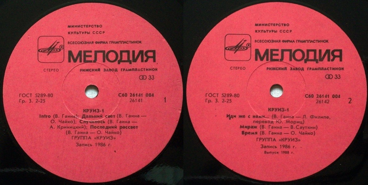 Рок-группа КРУИЗ: «Круиз-1»