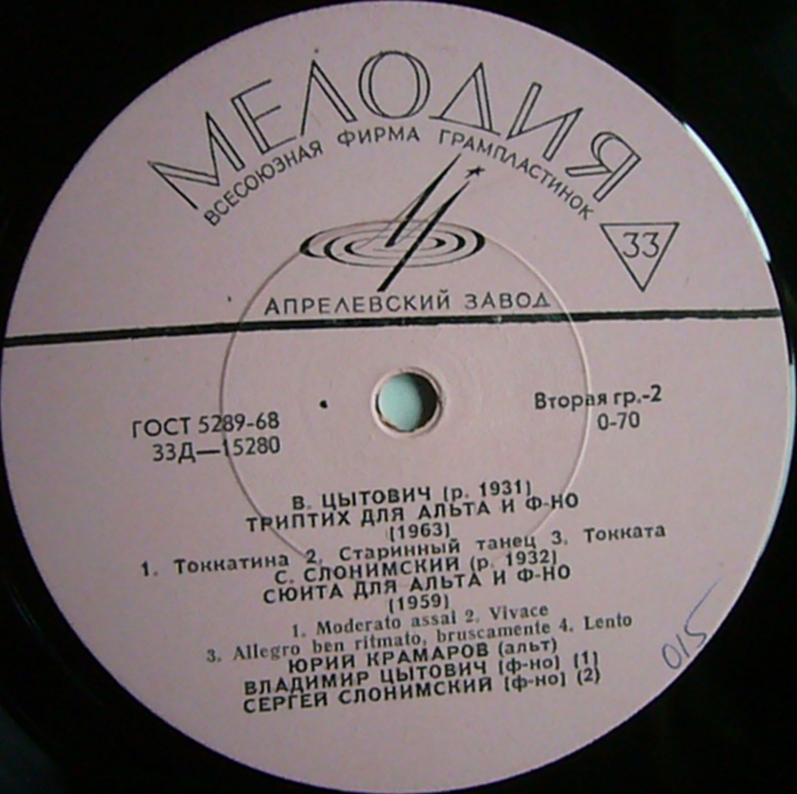 Юрий КРАМАРОВ (альт)