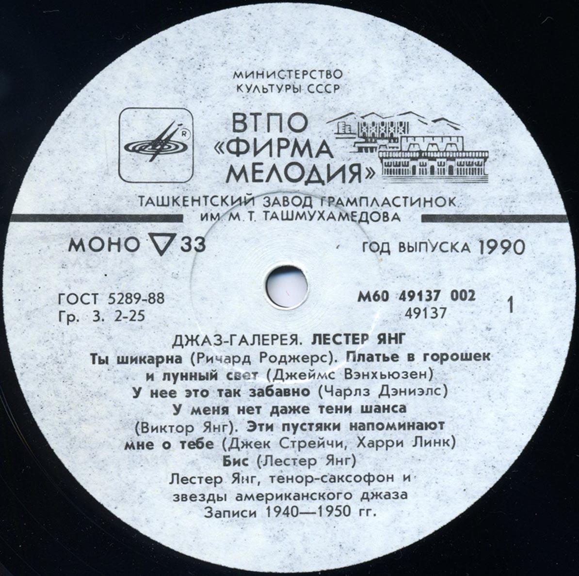 Лестер Янг.  Джаз-галерея