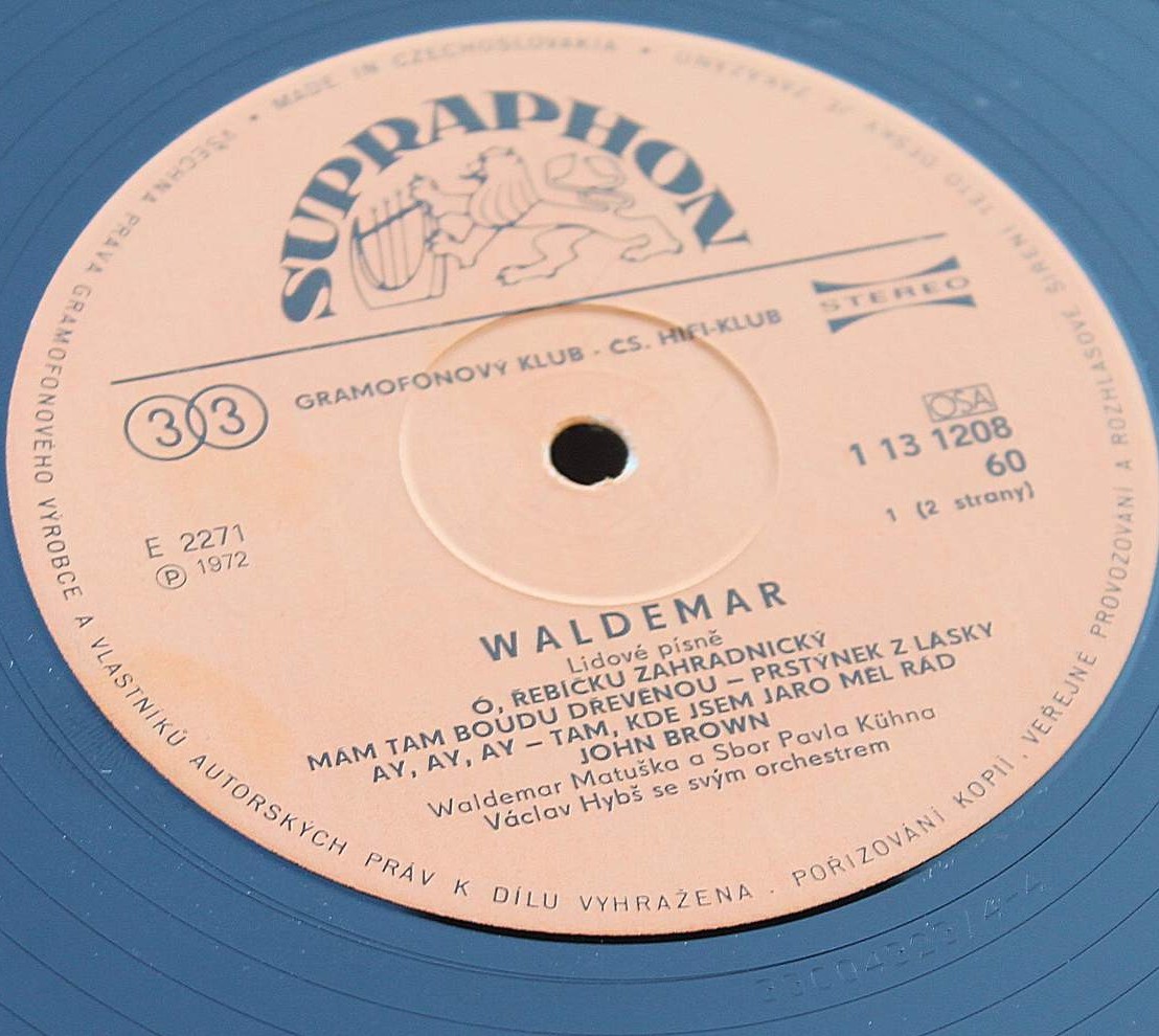 Waldemar - Lidové Písně [по заказу чешской фирмы SUPRAPHON 1 13 1208]