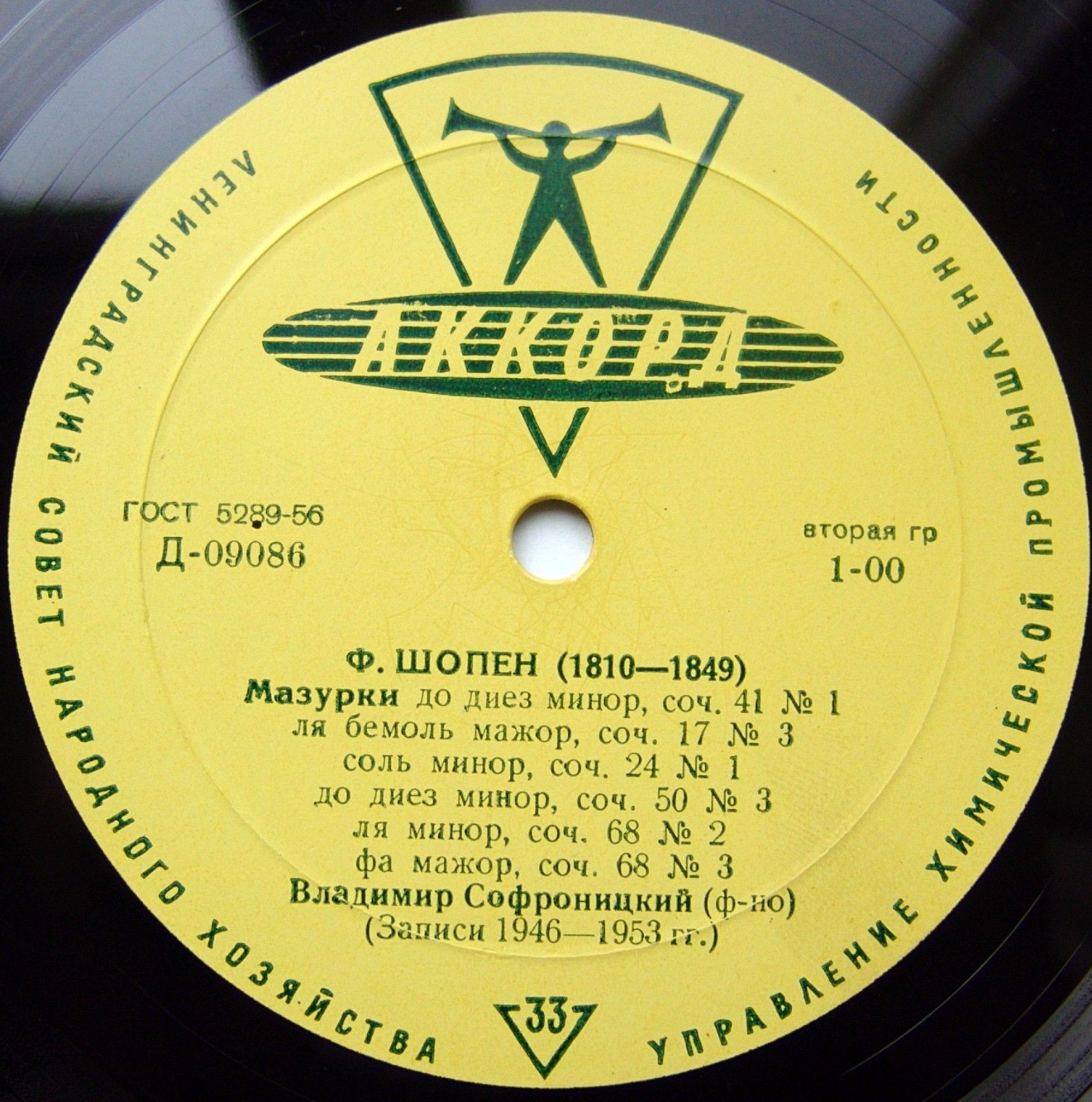 Ф. Шопен. Играет Владимир СОФРОНИЦКИЙ (ф-но)