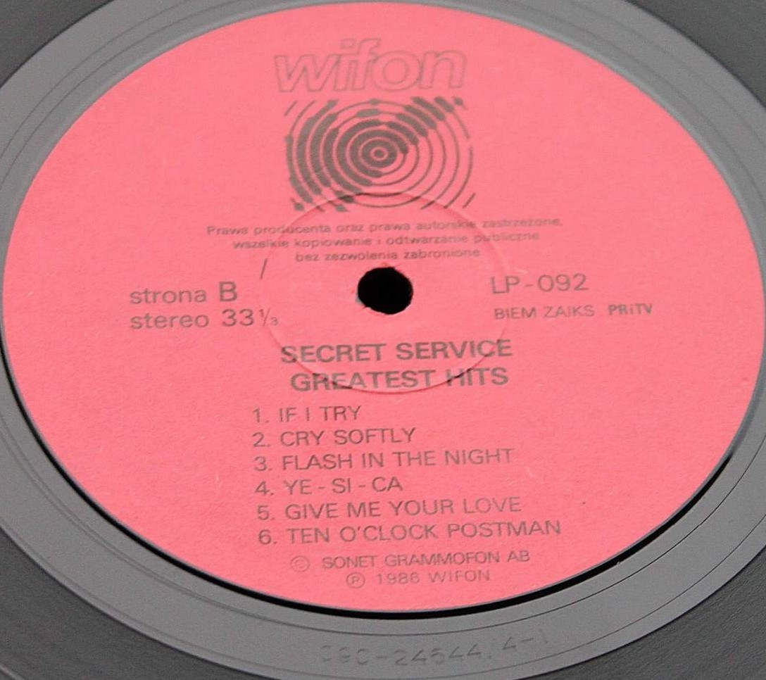 Secret Service - Greatest Hits [по заказу польской фирмы WIFON, LP 092]