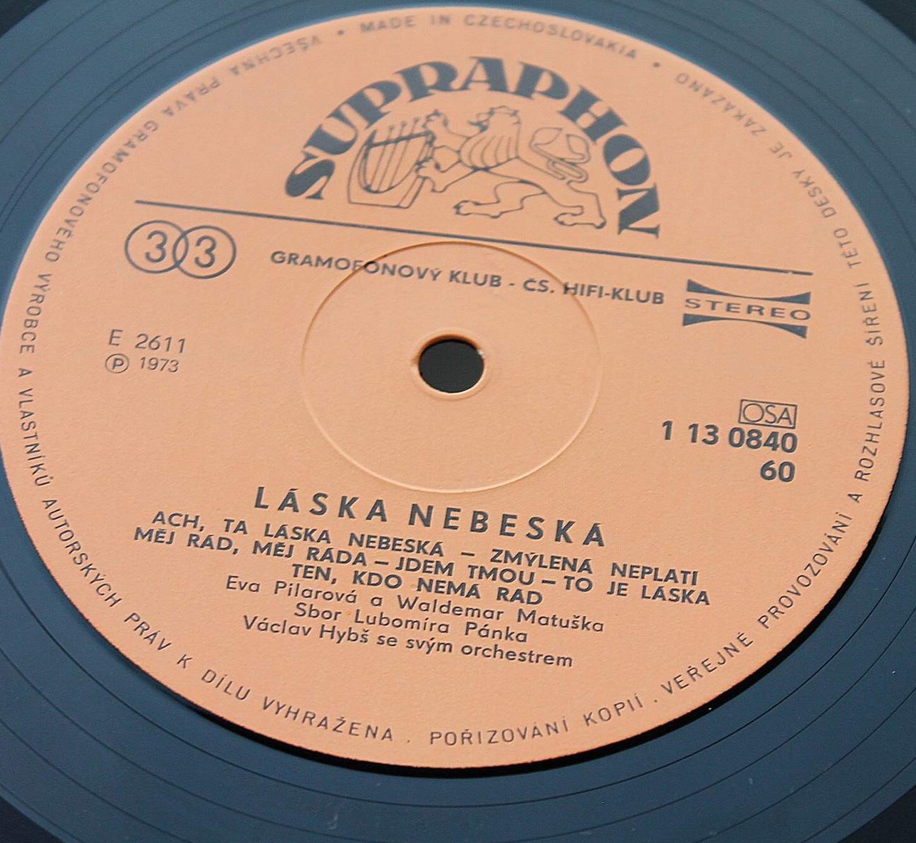 Waldemar Matuška a Eva Pilarová. Láska Nebeská [по заказу чешской фирмы SUPRAPHON 1 13 0840]