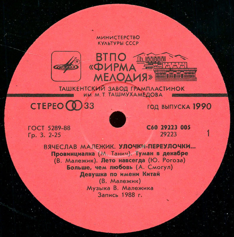 Вячеслав МАЛЕЖИК. «Улочки-переулочки»