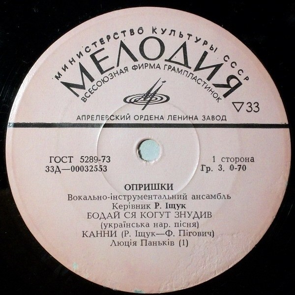 ВОКАЛЬНО-IНСТРУМЕНТАЛЬНИЙ АНСАМБЛЬ "ОПРИШКИ". Керiвник Р.Iщук