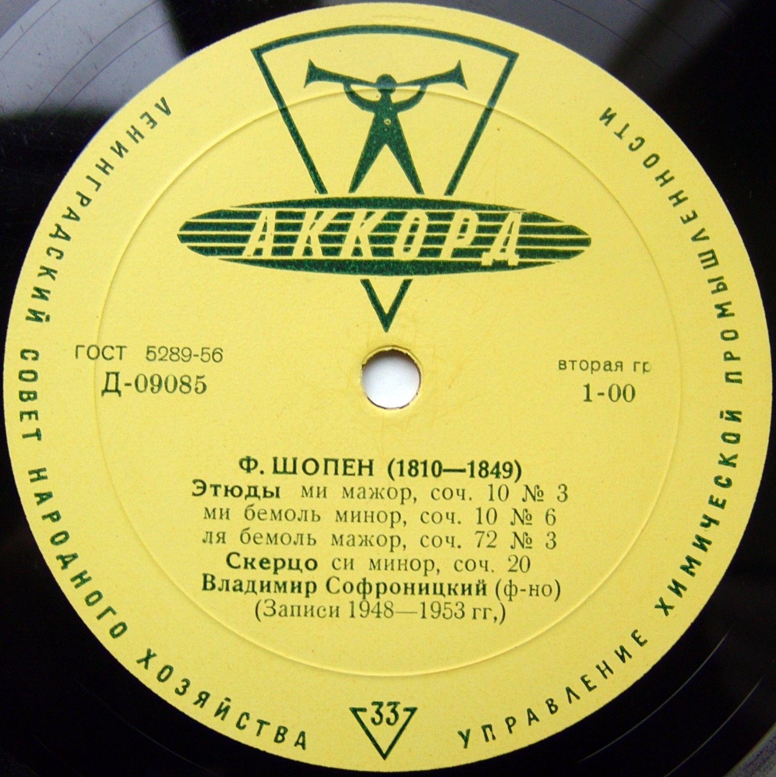 Ф. Шопен. Играет Владимир СОФРОНИЦКИЙ (ф-но)
