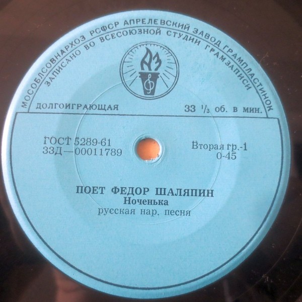 Ф. ШАЛЯПИН (бас)
