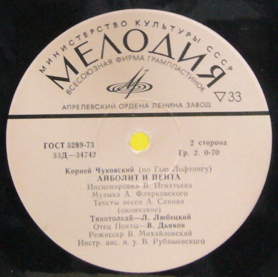 Корней Чуковский (по Гью Лофтингу). АЙБОЛИТ И ПЕНТА