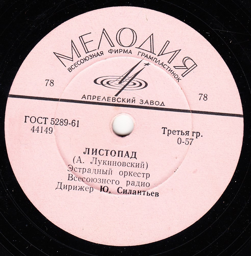 ЭСТРАДНЫЙ ОРКЕСТР ВСЕСОЮЗНОГО РАДИО п/у Ю. Силантьева