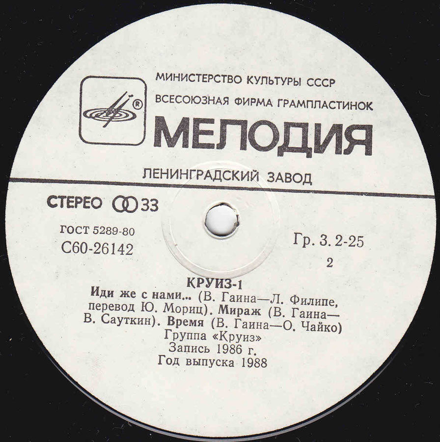 Рок-группа КРУИЗ: «Круиз-1»