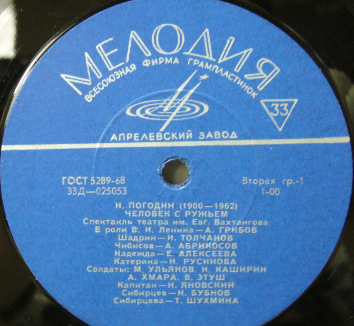 Николай ПОГОДИН. Человек с ружьем. Спектакль Гос. академического театра им. Вахтангова