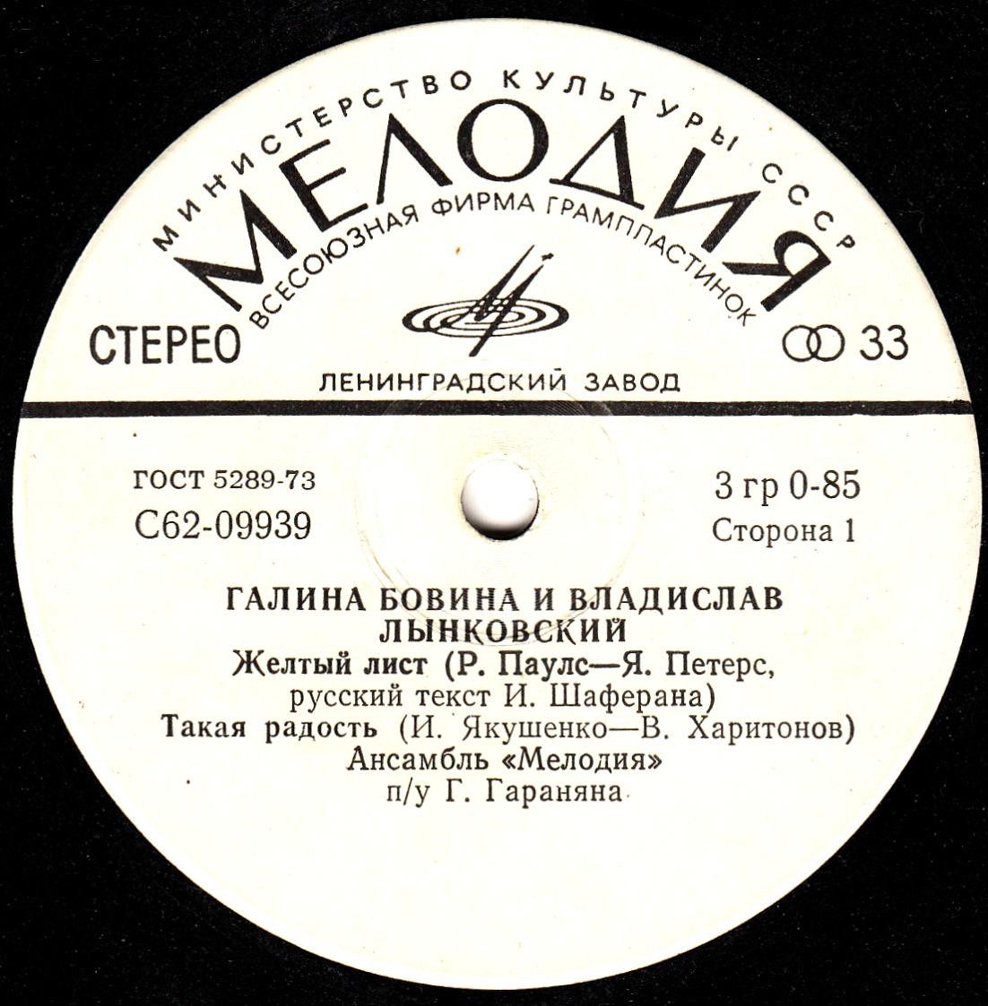 Галина БОВИНА и Владислав ЛЫНКОВСКИЙ