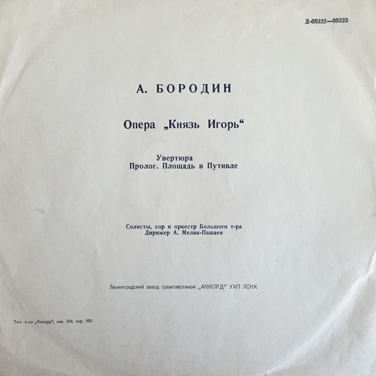 А. Бородин (1833–1887). Опера "Князь Игорь"