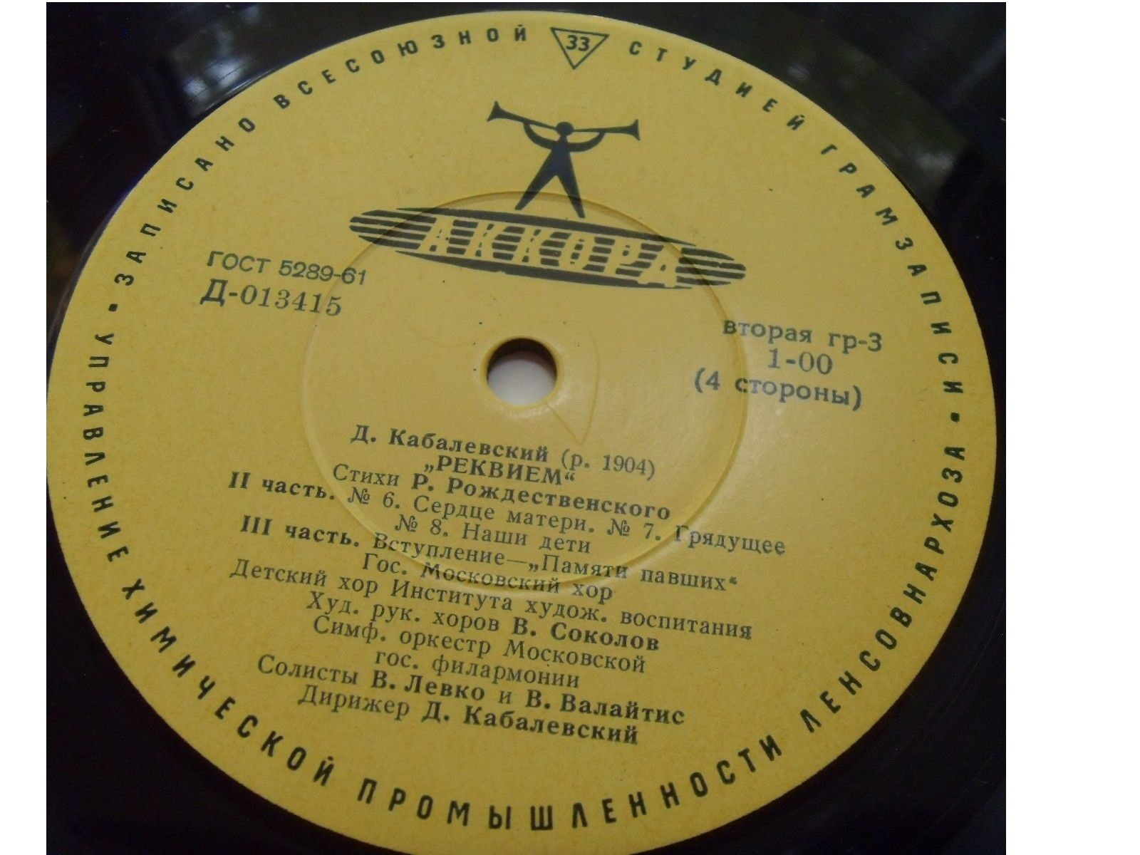Д. КАБАЛЕВСКИЙ (1904–1987): «Реквием» (на стихи Р. Рождественского)