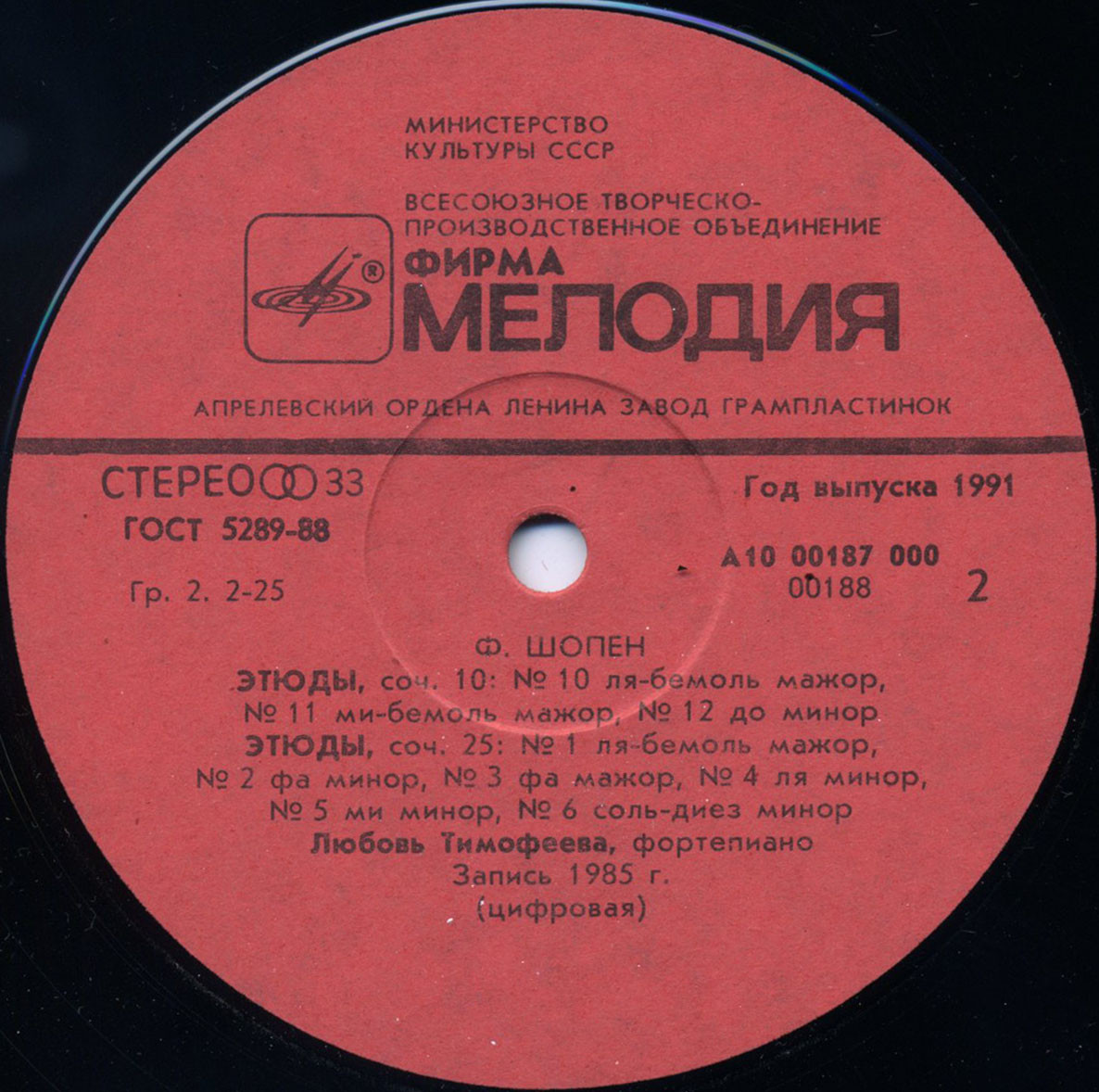 Ф. Шопен: Этюды (Любовь Тимофеева, ф-но)