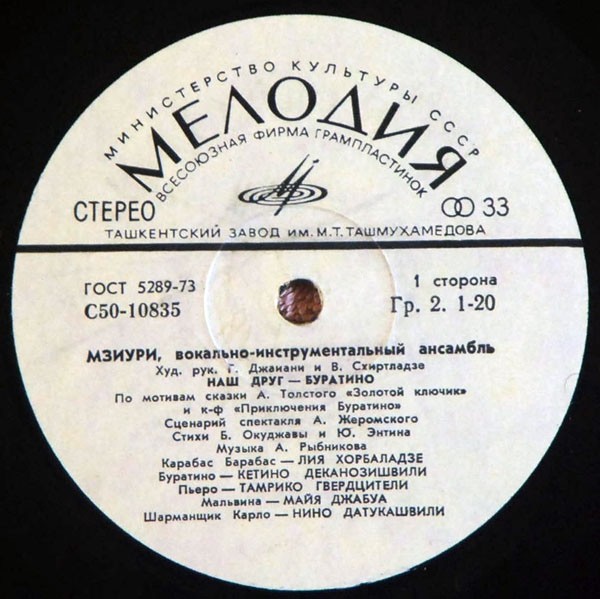 ВИА МЗИУРИ "Наш друг - Буратино"