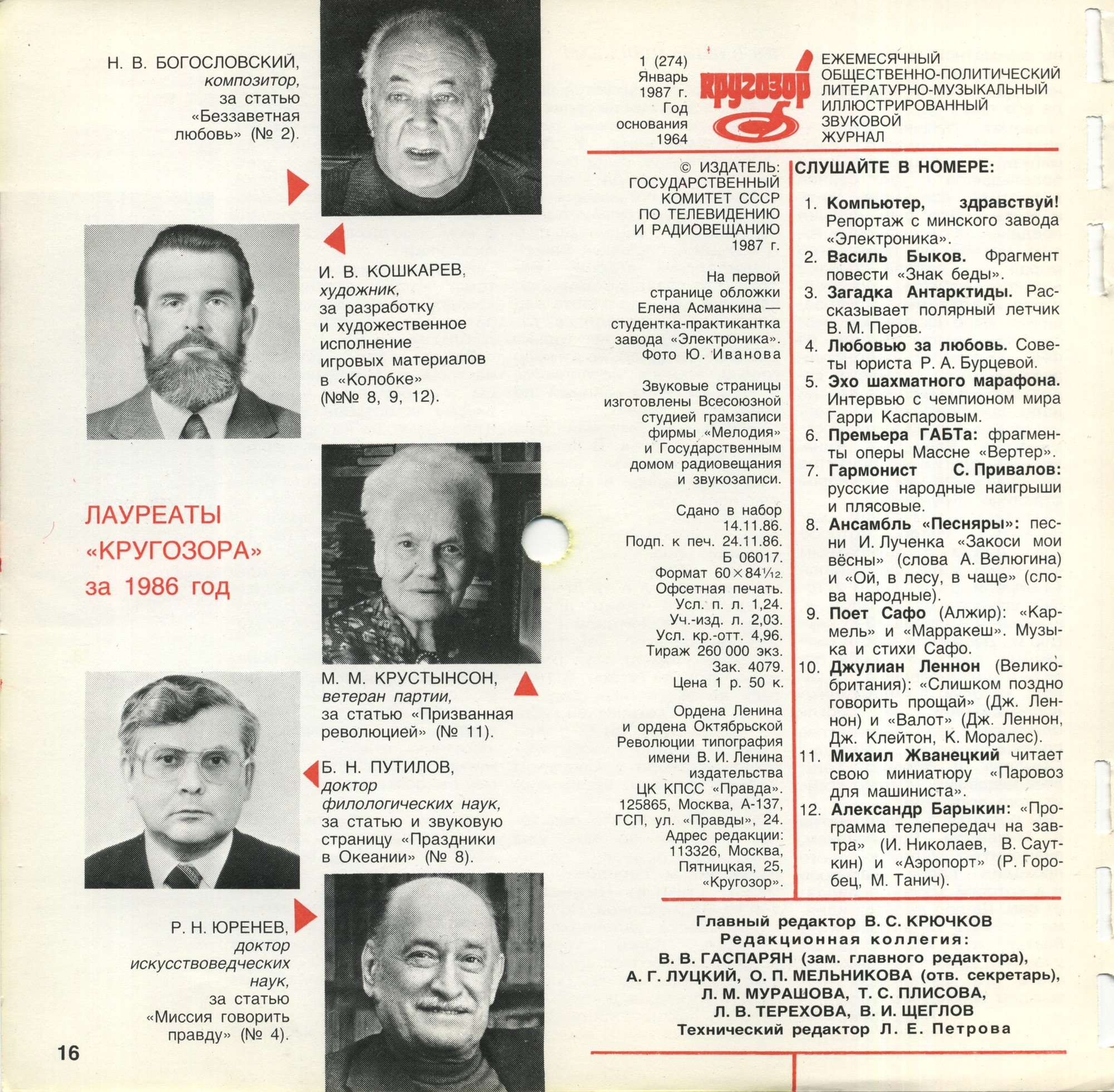 Кругозор 1987 №01