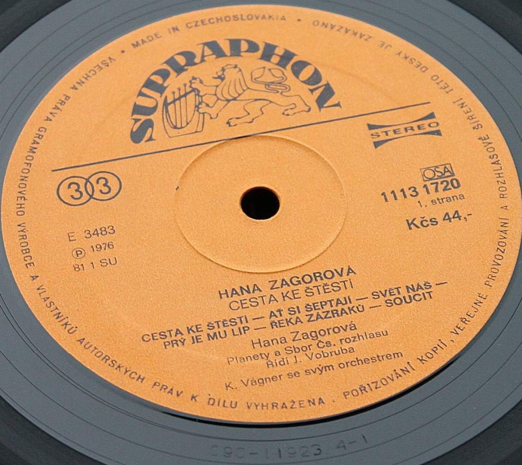 Hana Zagorová - Cesta Ke Štěstí  [по заказу чешской фирмы SUPRAPHON 1 13 1720]