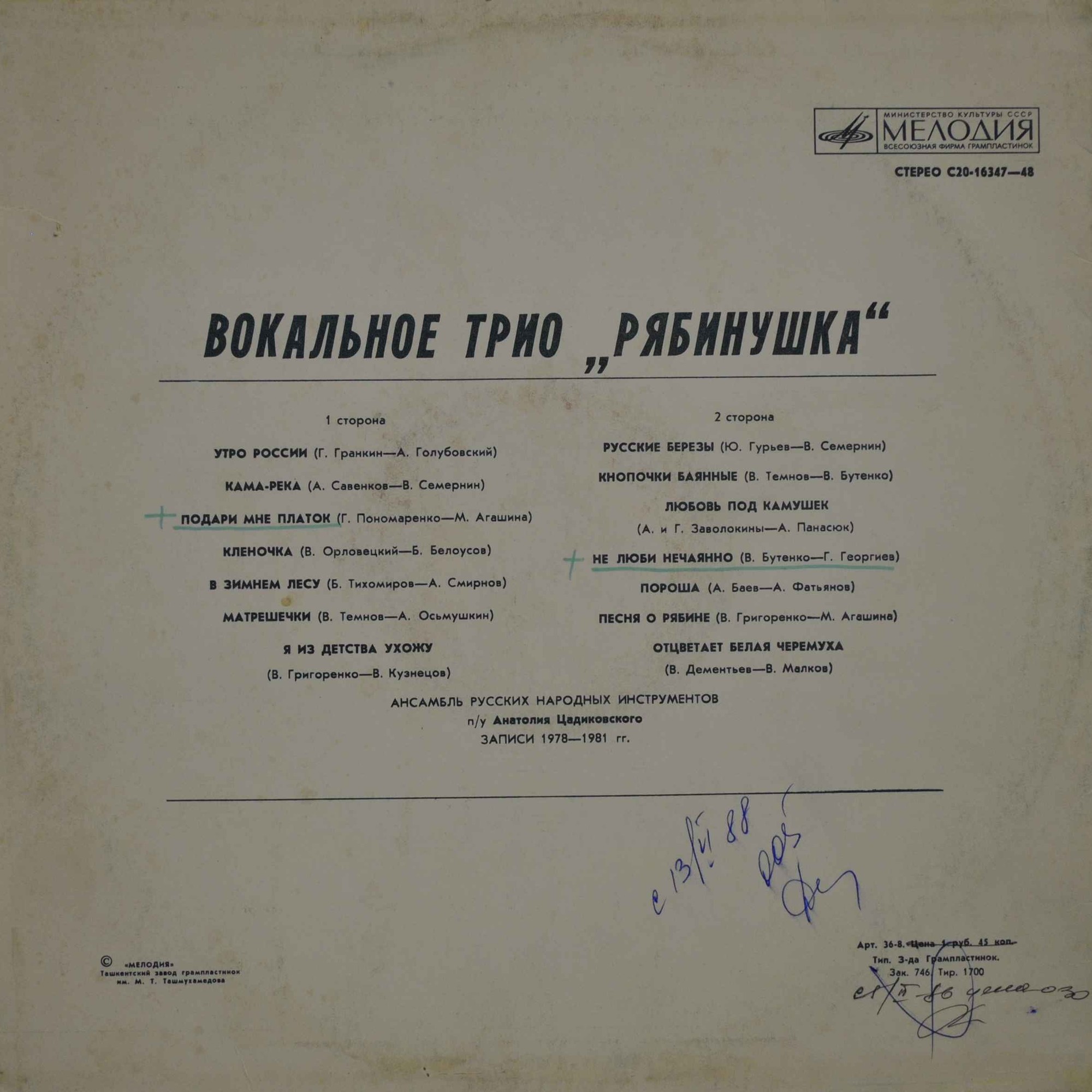 Вокальное трио "Рябинушка"