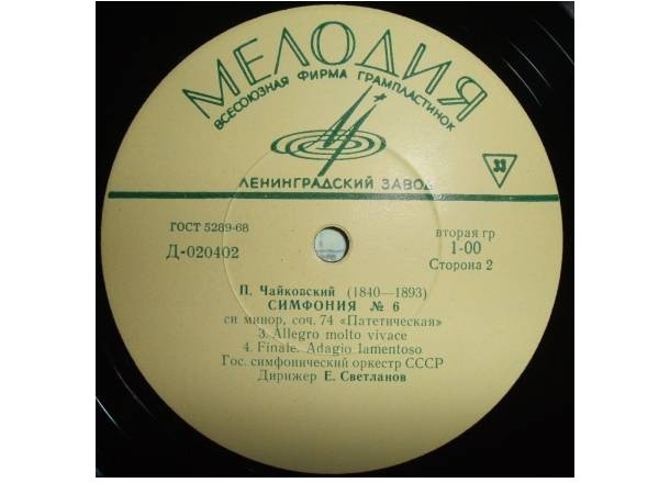 П. ЧАЙКОВСКИЙ (1840–1893): Симфония №6 си минор, соч. 74 «Патетическая» (Е. Светланов)