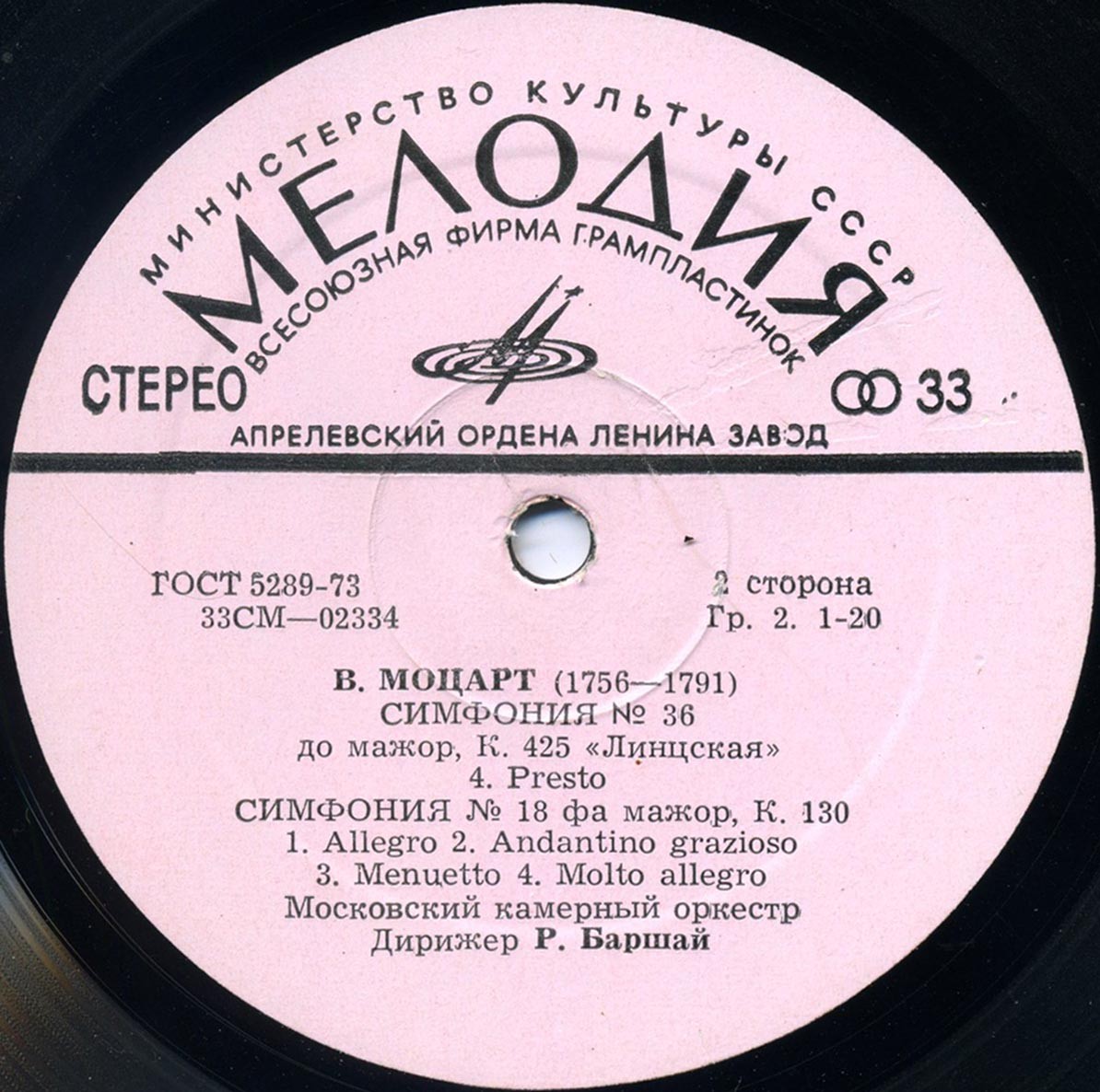 ВОЛЬФГАНГ АМАДЕЙ МОЦАРТ