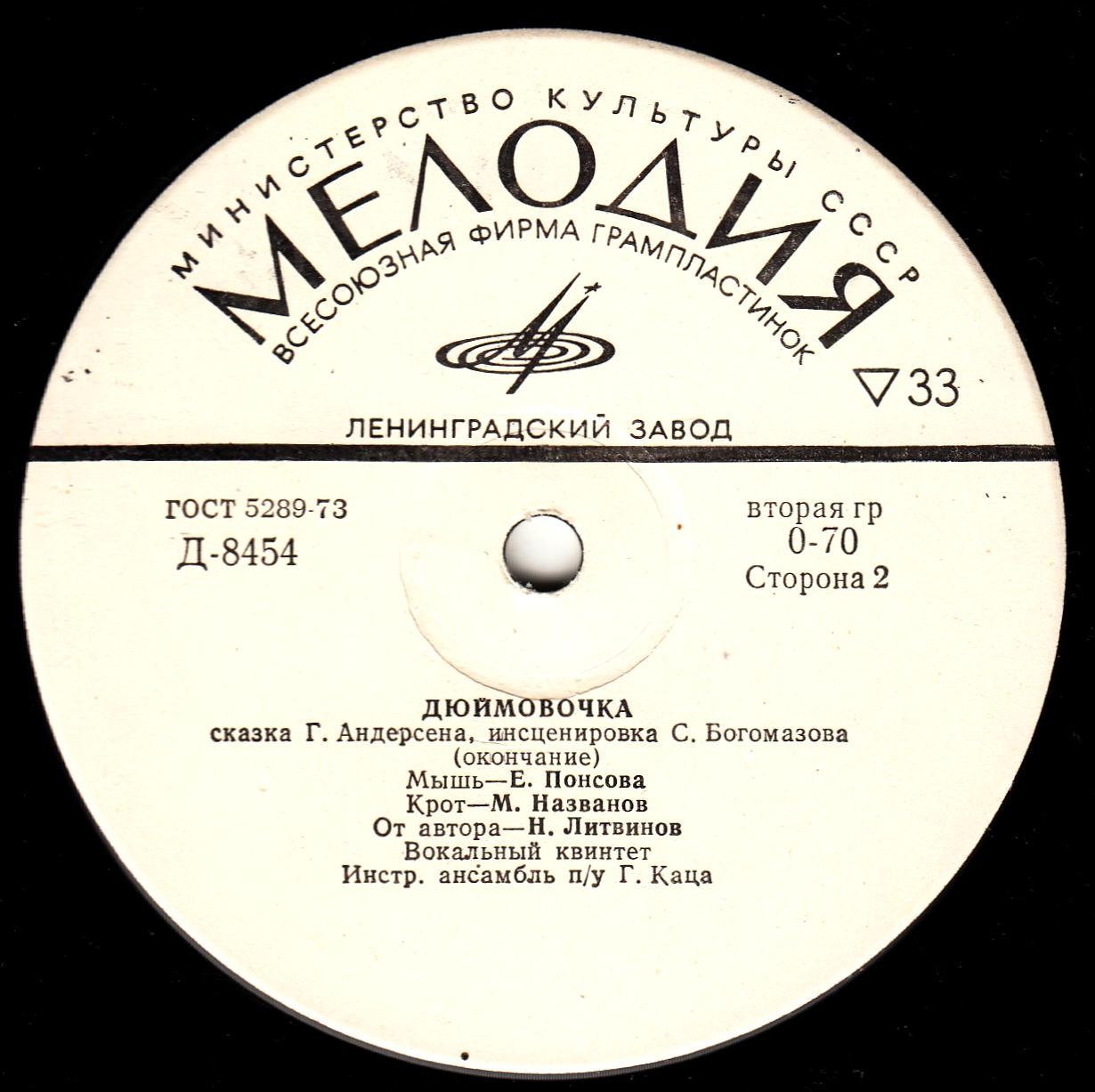 Г. Х. Андерсен. Дюймовочка