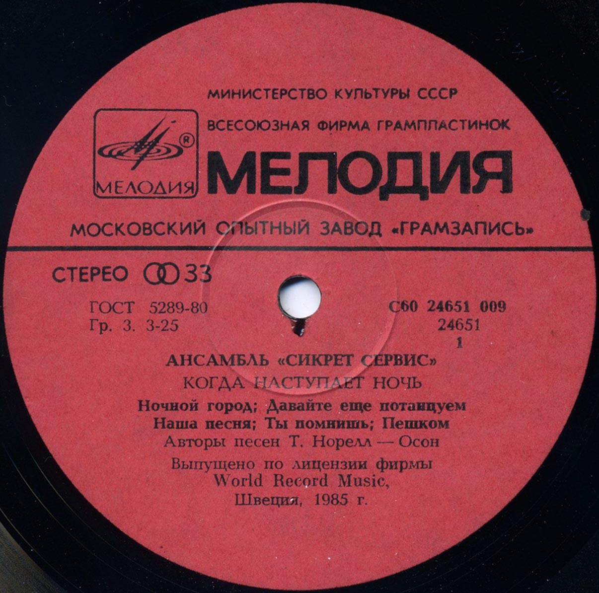 Ансамбль "Сикрет Сервис" - Когда наступает ночь