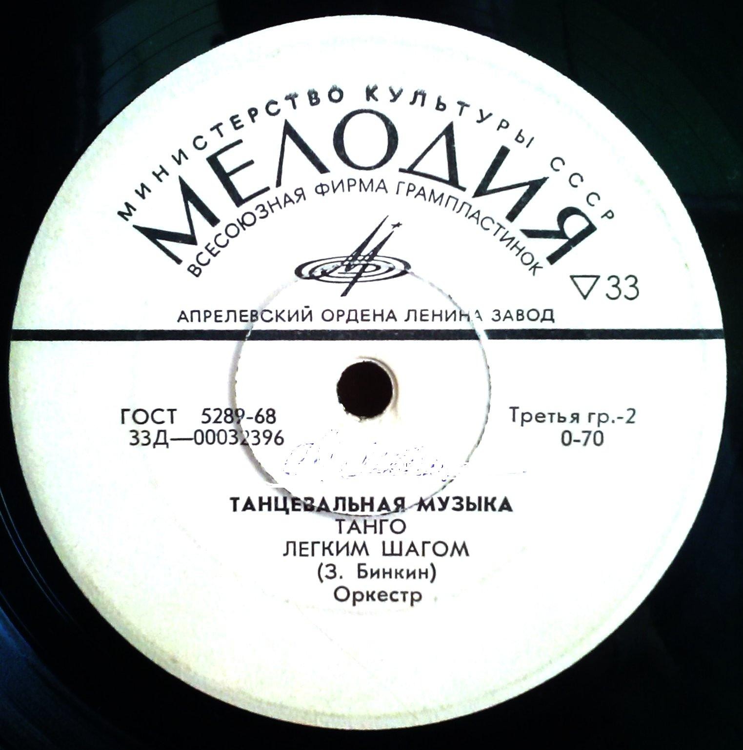 Танцевальная музыка З. БИНКИНА