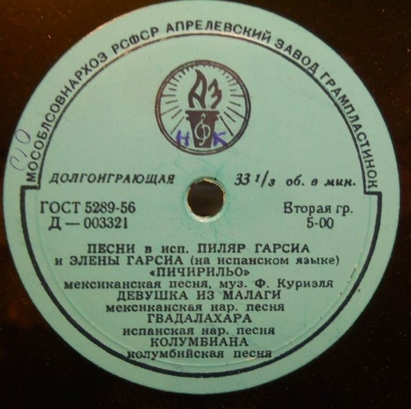 Пиляр и Элена ГАРСИА в сопр. инстр. ансамбля п/у В. Мещерина (на испанском языке)