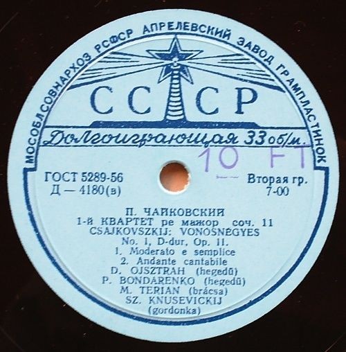 П. Чайковский: 1-й квартет ре мажор, соч. 11