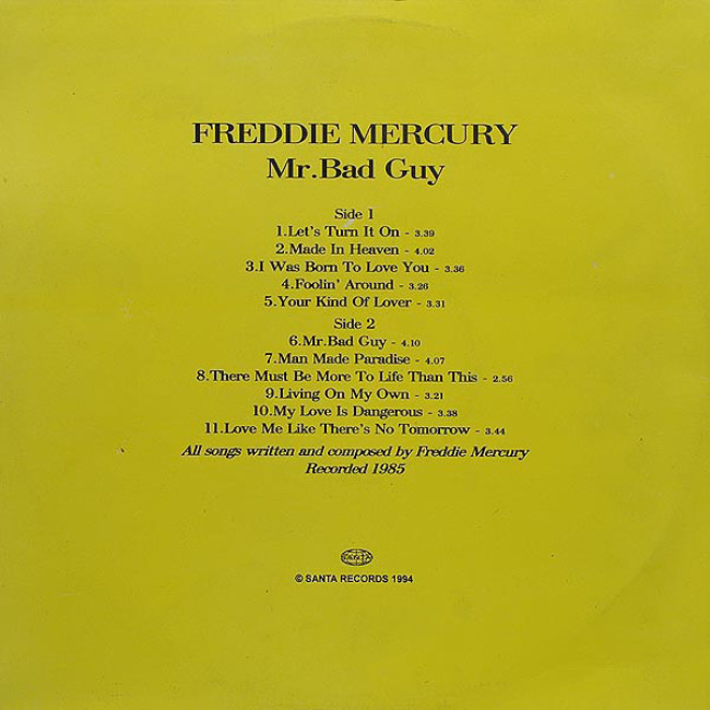 Freddie MERCURY «Mr. Bad Guy»