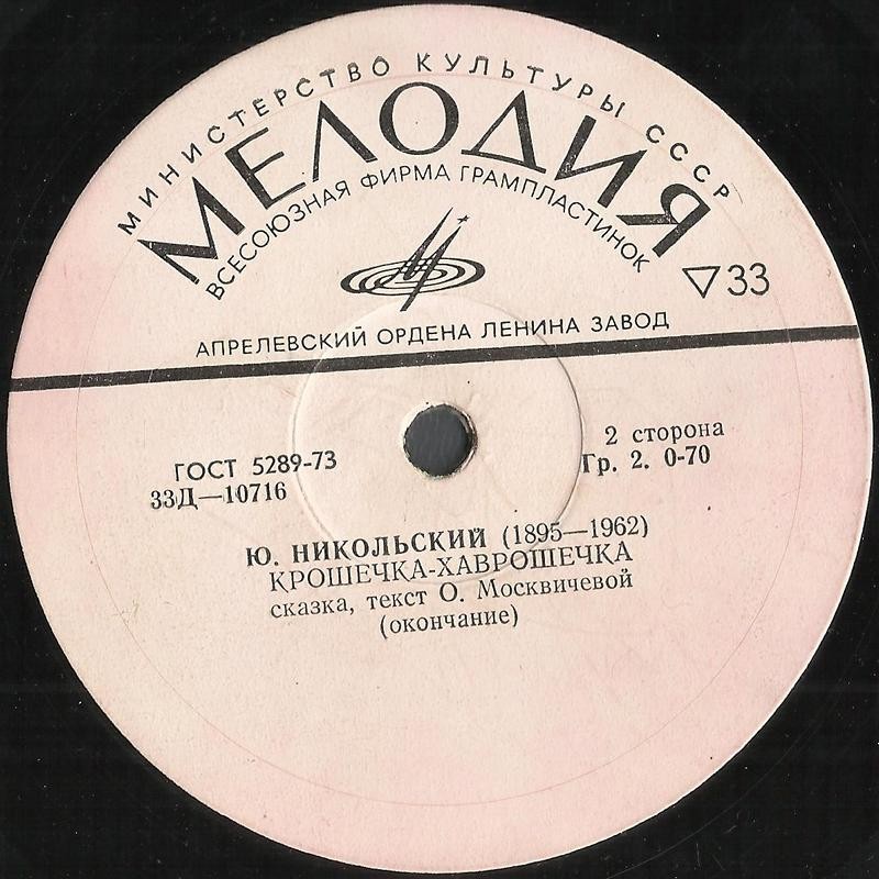 Ю.Никольский. Крошечка-Хаврошечка