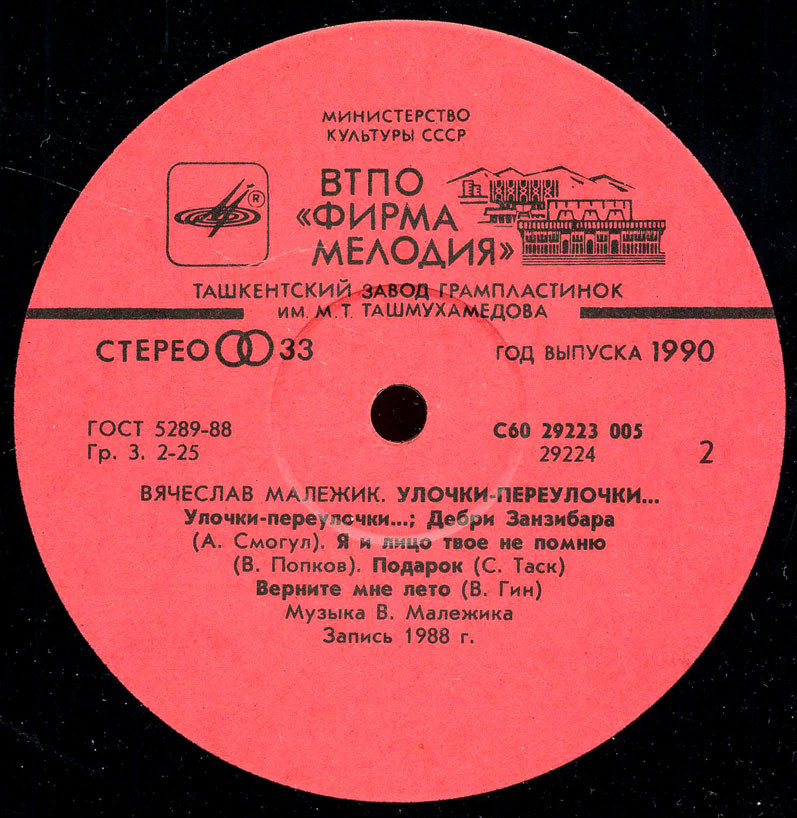 Вячеслав МАЛЕЖИК. «Улочки-переулочки»