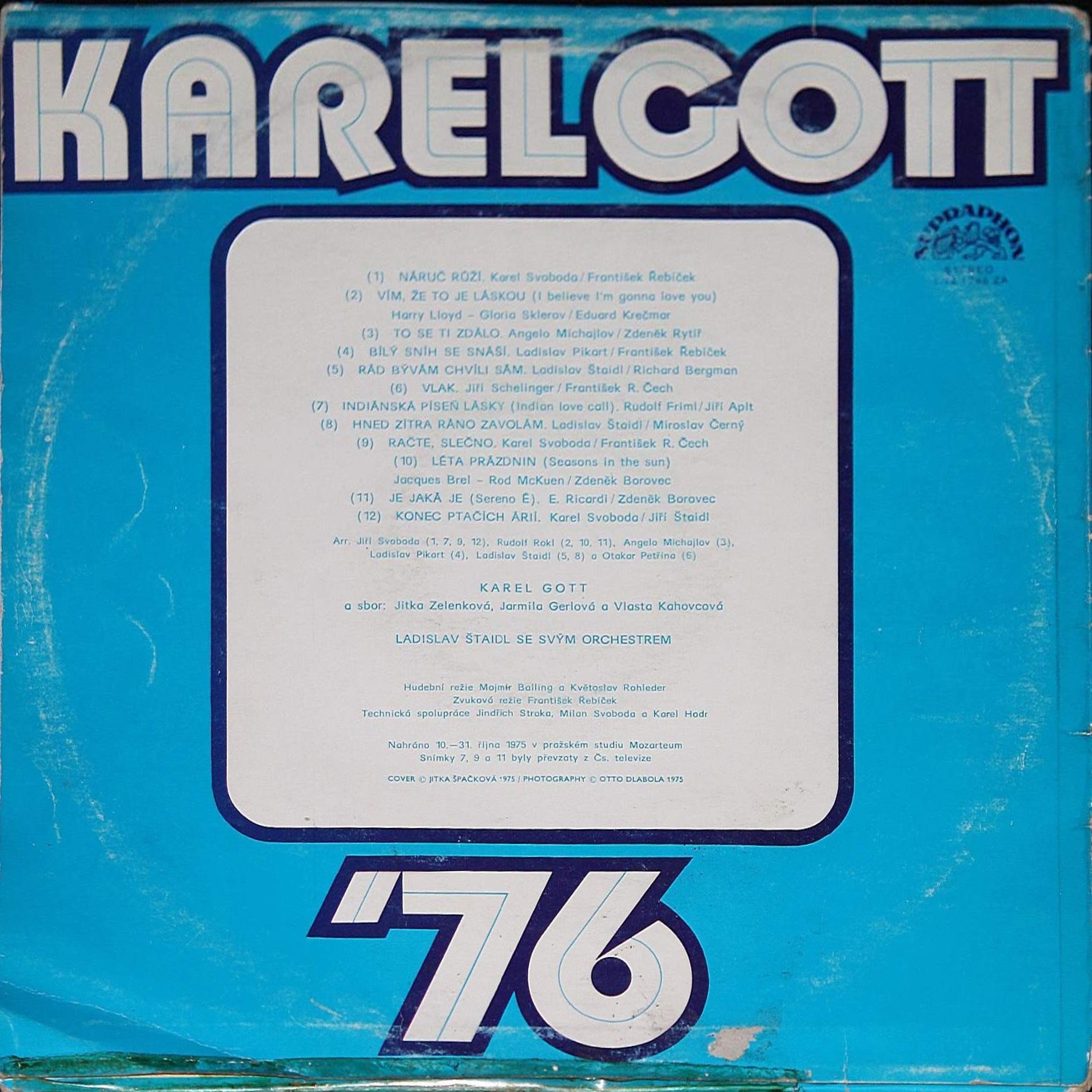 Karel Gott '76 [по заказу чешской фирмы SUPRAPHON 1 13 1795]