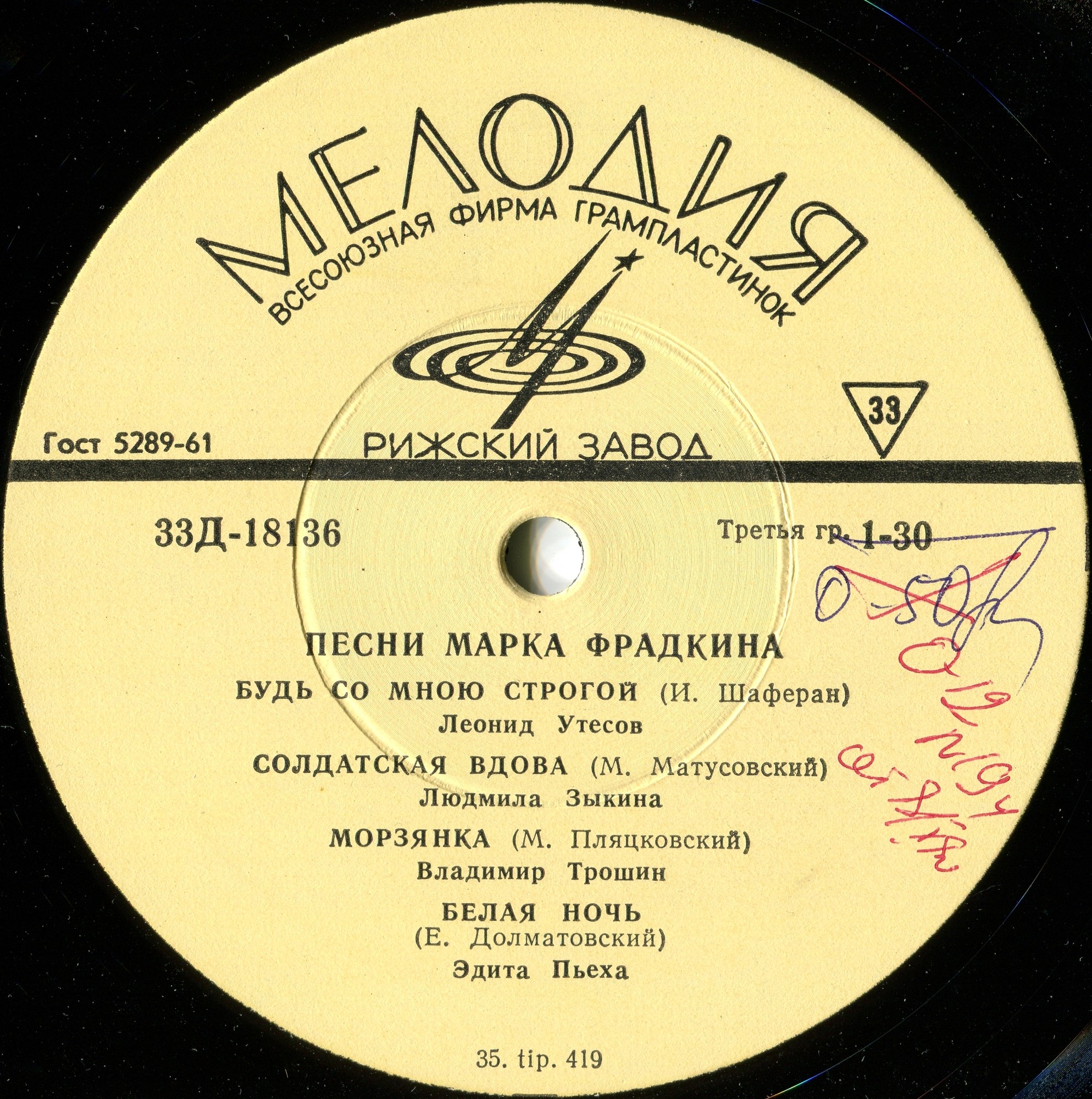 Песни Марка ФРАДКИНА