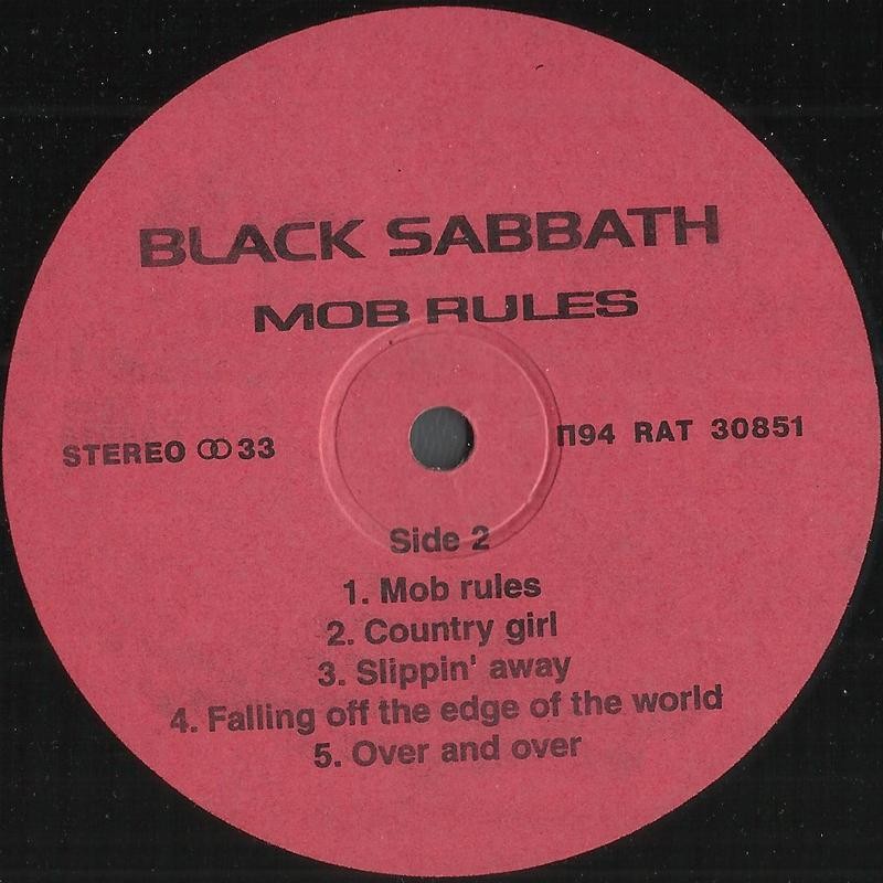 BLACK SABBATH. Mob Rules