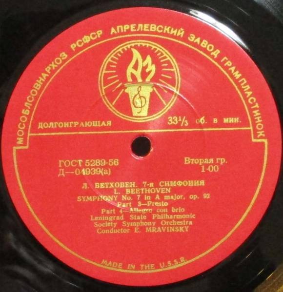 Л. БЕТХОВЕН (1770–1827) Симфония № 7 ля мажор, соч. 92 (Е. Мравинский)