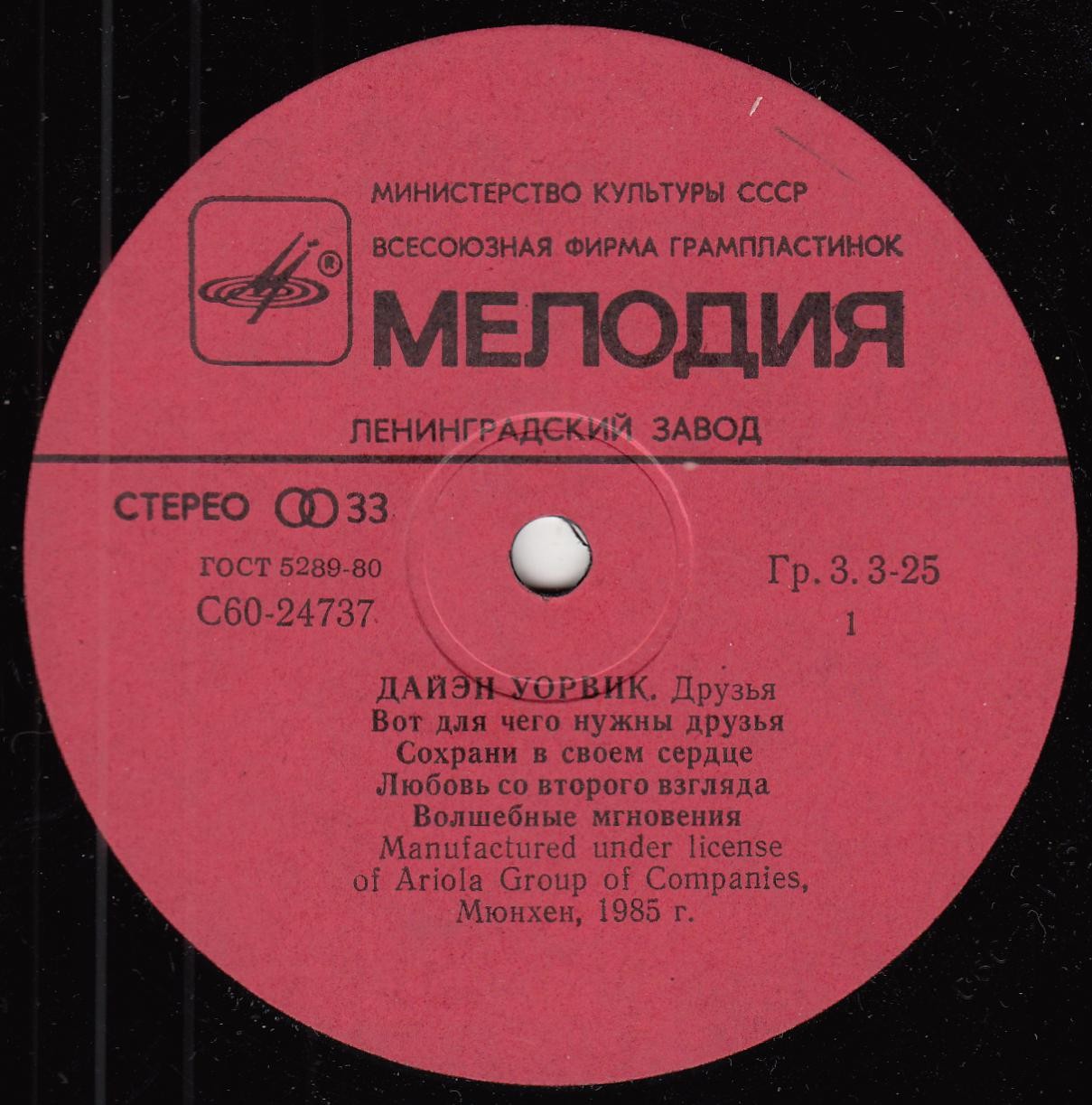 Дайэн Уорвик - Друзья