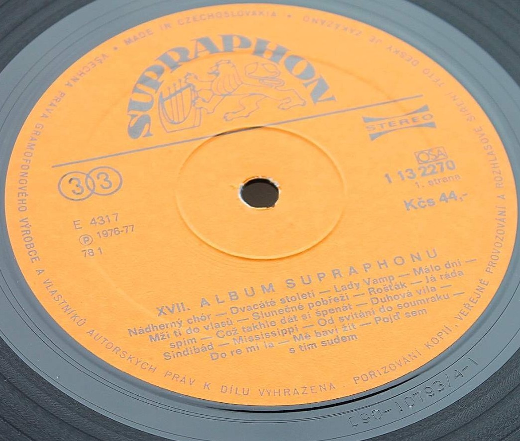 XVII. album Supraphonu [по заказу чешской фирмы SUPRAPHON, 1 13 2270]