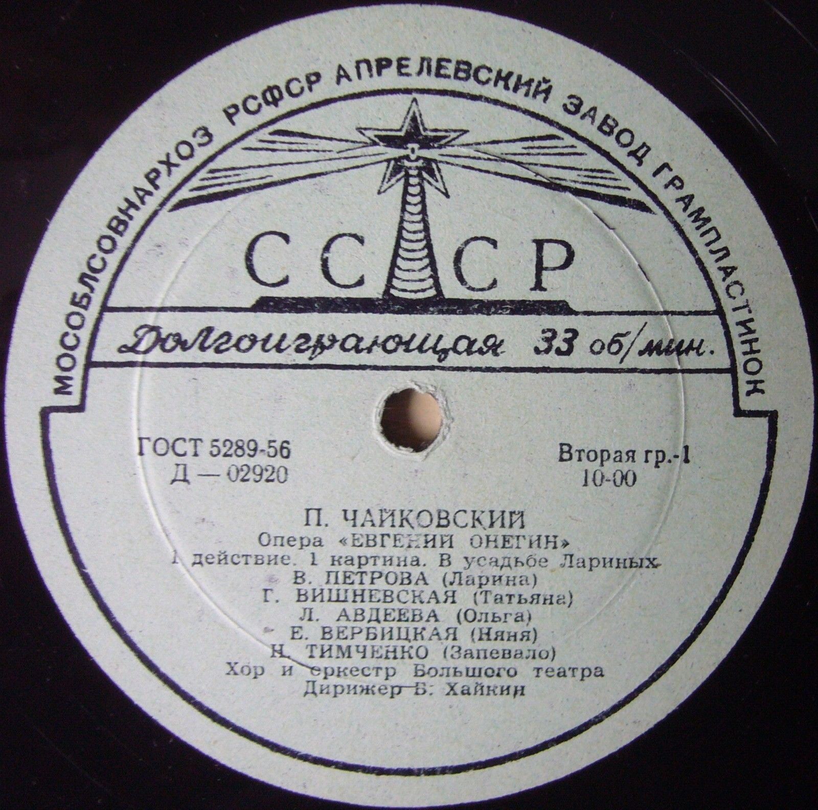 П. ЧАЙКОВСКИЙ. Опера «Евгений Онегин»