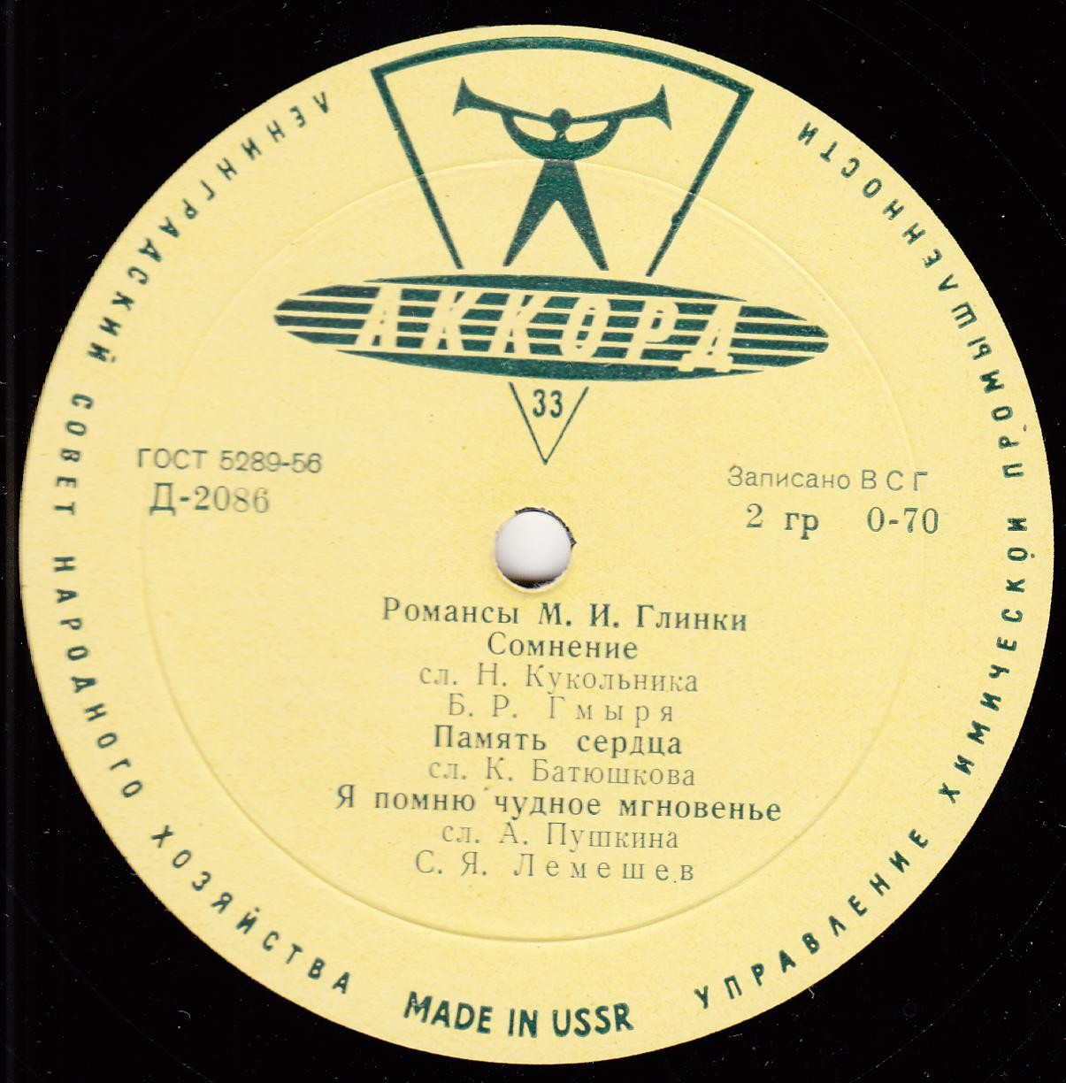 М. Глинка: Романсы