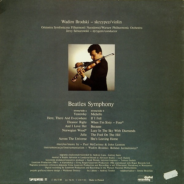 Wadim Brodski ‎– Beatles Symphony [по заказу польской фирмы TONPRESS SX-T80]