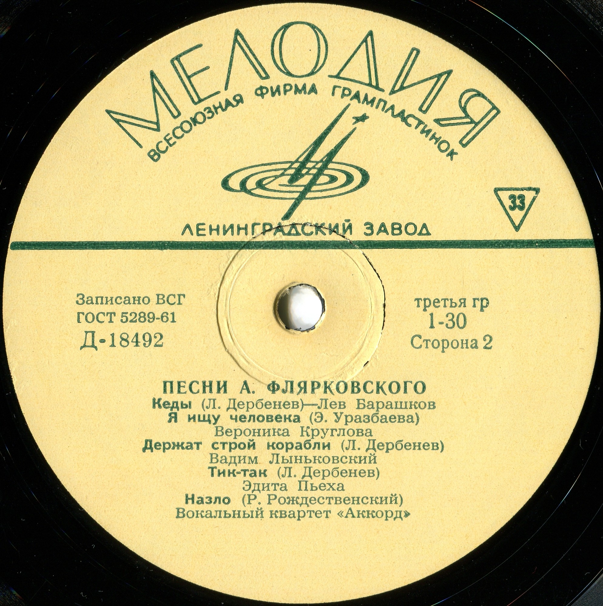 Песни А. Флярковского