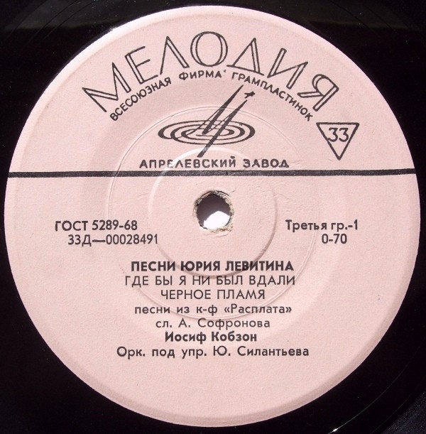 Песни Юрия ЛЕВИТИНА поют И. Кобзон и В. Вайткуте