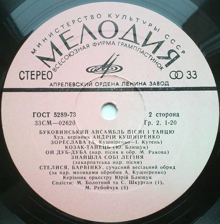 Буковинський ансамбль пісні і танцю Худ.керівник Андрій Кушніренко. Диригент оркестру Юрій Блищук