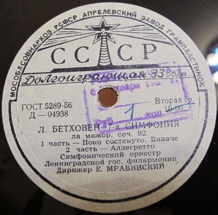 Л. БЕТХОВЕН (1770–1827) Симфония № 7 ля мажор, соч. 92 (Е. Мравинский)