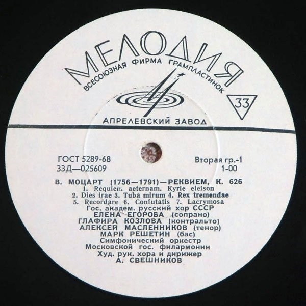 В. А. МОЦАРТ (1756-1791) «Реквием» — А. Свешников