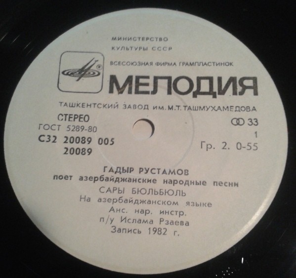 РУСТАМОВ Гадыр.