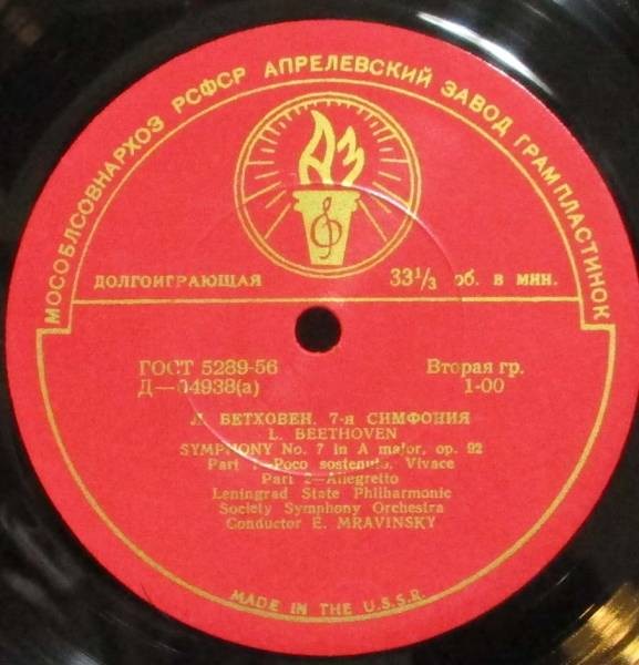 Л. БЕТХОВЕН (1770–1827) Симфония № 7 ля мажор, соч. 92 (Е. Мравинский)